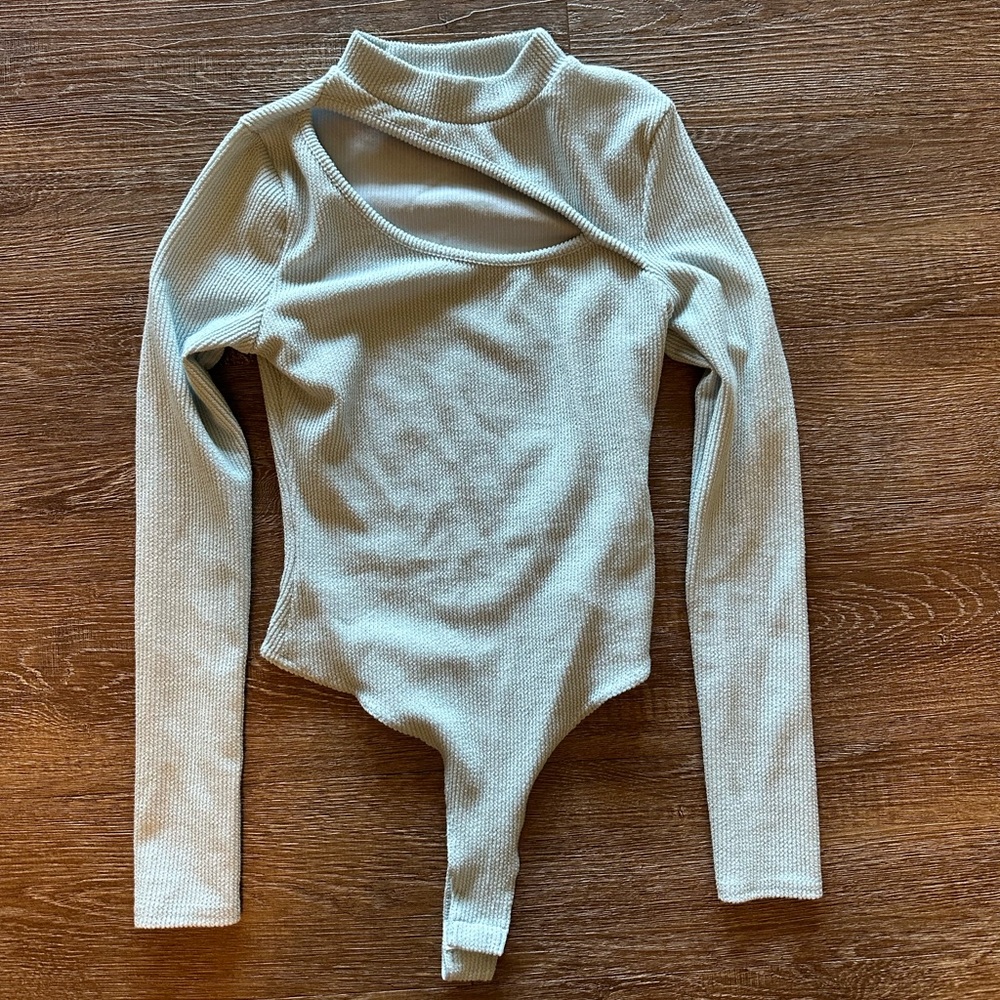 Missguided Light Blue Bodysuit Size 2